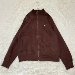 M387【ナイキ】フルジップパーカー ハイネック スウォッシュ ロゴ刺繍 長袖