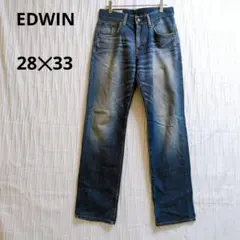 エドウィン　503 ストレートデニム　ジーンズ　 28✕33 フェード加工