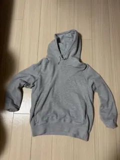 【UNIQLO】グレー フード付きパーカー Mサイズ