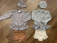 Cottoli セパレート水着　同柄帽子付き　100cm 2着セット