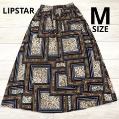 【美品】LIPSTAR リップスター パッチワーク柄 マキシ丈ロングスカート Mのサムネイル