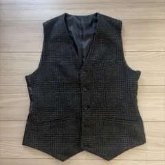 メンズ ベスト 千鳥格子柄 Lサイズ ツイード Lサイズ GU ジーユー