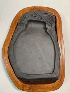 ♥️お値下げ♥️中国骨董品　木箱入り硯 中国古美術☆骨董・紫檀木箱・細密彫刻収納箱・銭箱