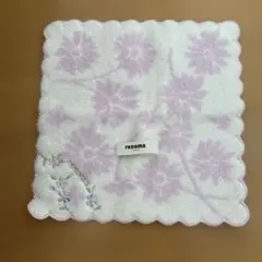 renoma 花柄タオルハンカチ 約25cm