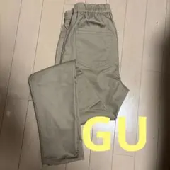 GUベージュ ウエストゴム カジュアルパンツ