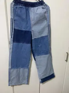 adidasデニムパッチワーク パンツ