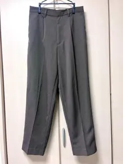 UNIQLO C タックワイドテーパードパンツ 34ブラウン 茶