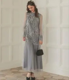 フェザーフラワーチュールドレス 結婚式　オケージョン　Dorry Doll