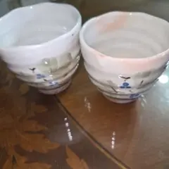 夫婦湯呑み 2客セット 和食器 陶器