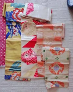 多色 花柄 袋帯 セット4本