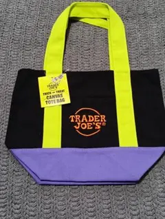 TRADER JOE'S ハロウィンキャンバストートバッグ ブラックxパープル