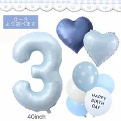 誕生日 ナンバーバルーン＆ ハート型バルーン＆風船 数字０～９より選べます
