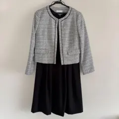 ジャケット・ドレスセット ブラック・ホワイト