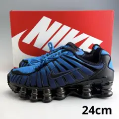 24cm ナイキ ウィメンズ ショックス TL ブルーヒーローメタリック青黒