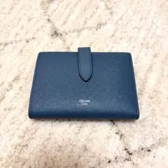 CELINE セリーヌ 二つ折り財布 ブルー