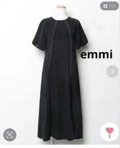 emmi 黒 半袖カットソーロングワンピースのサムネイル