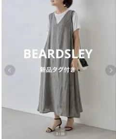 新品未使用】ビアズリー リネンギャザーワンピース ピンク - メルカリ