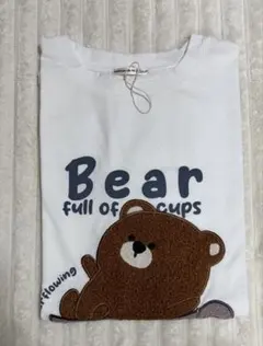 nice claup 半袖Tシャツ ベア刺繍 ホワイトのサムネイル