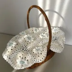 コットン100% マルチカバー　ハンドメイド　かぎ針編み