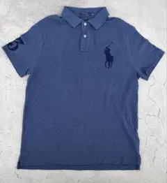 90s Polo Ralph Lauren ネイビーポロシャツ　ビックポニー L