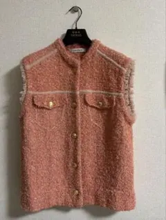 【最終値下げ】 LOUNIE ルーニィ　ツイード風ニットジレ　ベスト