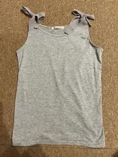 【美品】リボンタンクトップMAJESTIC LEGON グレーのサムネイル