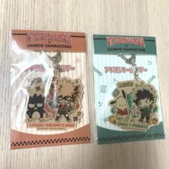 ヒロアカ　サンリオ　アクリルキーホルダー　緑谷出久　爆豪勝己　ポチャッコ　ばつ丸