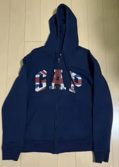 00s OLD GAP ジップパーカーイギリス国旗y2k ネイビー