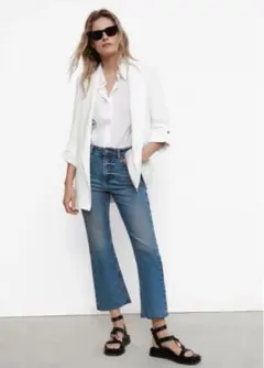 ZARA Z1975 HIGH-WAIST MINI FLARE デニムパンツ
