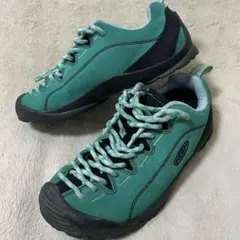 定番KEEN キーン ジャスパー スエード スニーカー グリーン 23.5cmのサムネイル