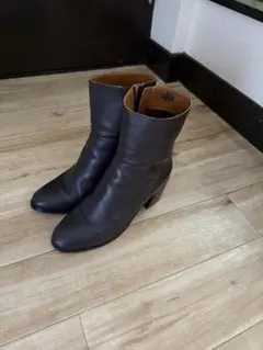 ダークブラウン レザー ブーツ 39 24.5 MIO NOTIS