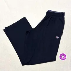 90s US古着 チャンピオン 薄手コットンパンツ L 黒　cityboy