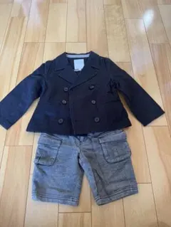 BeBe ダブルブレストジャケットとパンツセット 入園式