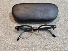 美品 白山眼鏡 フォクシーブロウ サーモント 黒×金 度無し - メルカリ