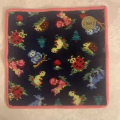 新品未使用　フェイラーハンカチ ハイジフレンズフォレスト ネイビー×ピンク