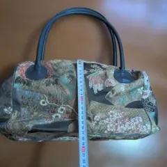 古布リメイクがま口バッグ 唐獅子 袋帯 - メルカリ