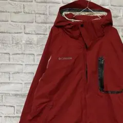 コロンビア　マウンテンパーカー　レッドXL ロゴ刺繍アウトドア0204