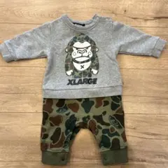 XLARGE 迷彩柄 ロンパース／カバーオール