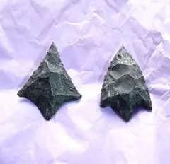 縄文時代前期の ❑ 石器 364 サヌカイト石器 ❒ 模写 - メルカリ