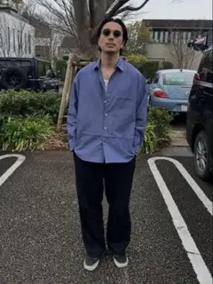 19so 24/7 bule L/S shirt Mサイズ シャンブレーシャツ