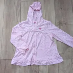 ホットビスケッツ ハート柄フード付きパーカー 120 ピンク