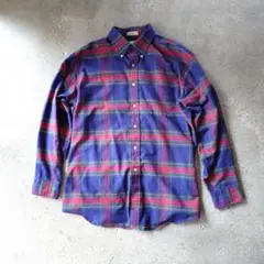大きめ　L.LBEAN エルエルビーン　チエックシャツ　アメリカ製　17H