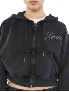 Guess クロップドパーカー ブラック