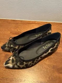 LeTalon ヒョウ柄 フラットシューズ