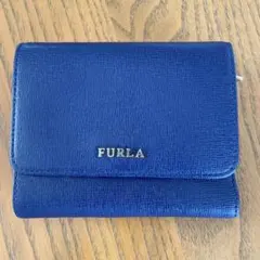 FURLA フルラ　三つ折り財布 ダークブルー　レザーのサムネイル