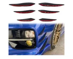 スバル WRX STI カスタム用 カーボン調フロントリップ＋カナードセット 新品 WRX STI GRB GVB GRF スバル インプレッサ カーボン調