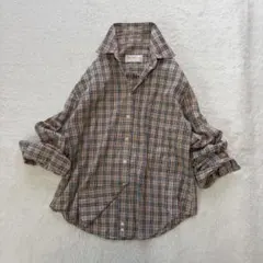 フランクアンドアイリーン シャツ コットン グレーチェック PAUL