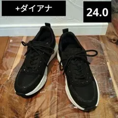 DIANA ダイアナ 厚底スニーカー 24cm ブラック ラメ スタッズのサムネイル