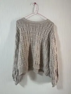 【値下げ】完売品❣️RETRO GIRL 柄編みメランジニット