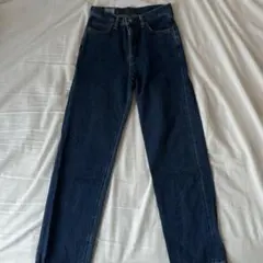 SOMETHING ストレートデニム ブラックブルー